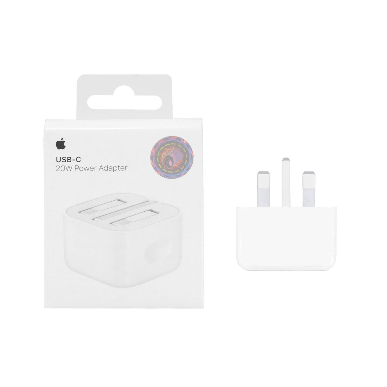 شارژر دیواری اپل 3 پین 20W - B/A - سفید - اصلی (کارکرده)